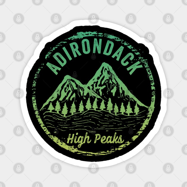 Adirondack Mountains New York High Peaks Hikers Magnet by Pine Hill Goods