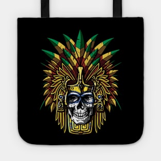 Aztec Skull Warrior Mask Tote