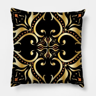 Arabic Moroccan Golden Pattern Pillow