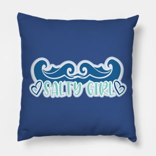 Salty Girl Logo Heart Pillow