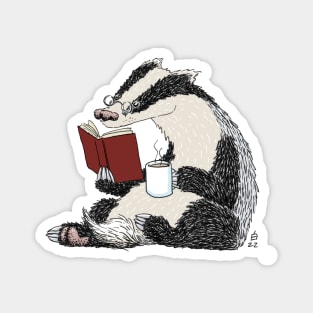 Bookish Badger Magnet