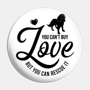 Cavalier King Charles Spaniel Rescue Design Pin