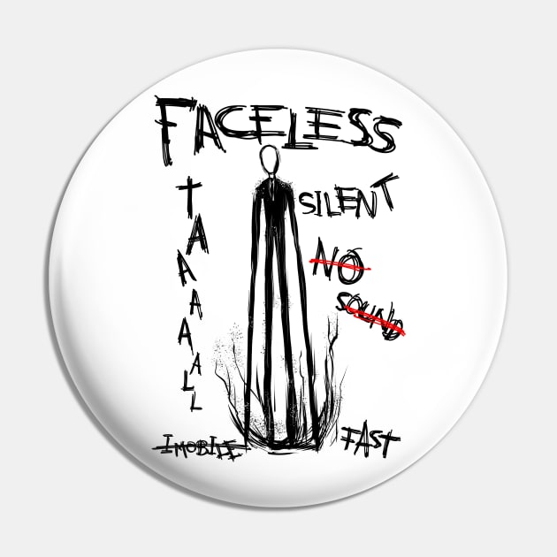 The Silent Horror of Slender Man: Confronting the Faceless Entity Pin by Holymayo Tee