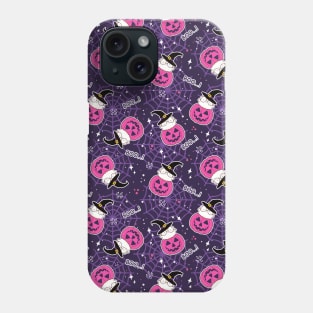 Cute Halloween Cat Seamless Pattern Phone Case