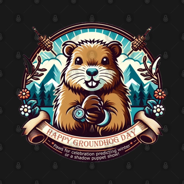 happy groundhog day celebration by AOAOCreation