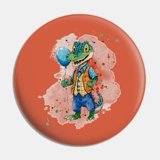 Playful crocodile Pin