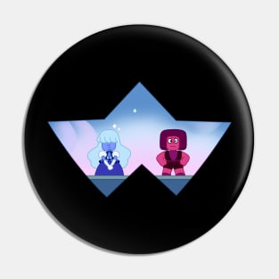 Ruby and Sapphire Pin