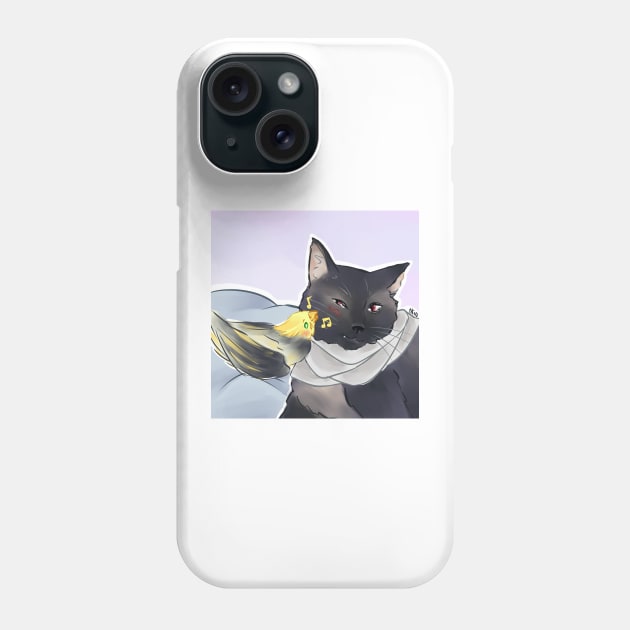 catzawa and micbird Phone Case by N-Nio