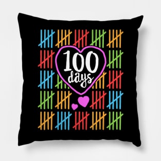 100 Days of School for Teachers Women Counting Pillow