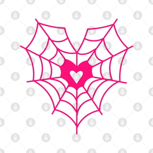 Pink Web Heart by kyokyyosei