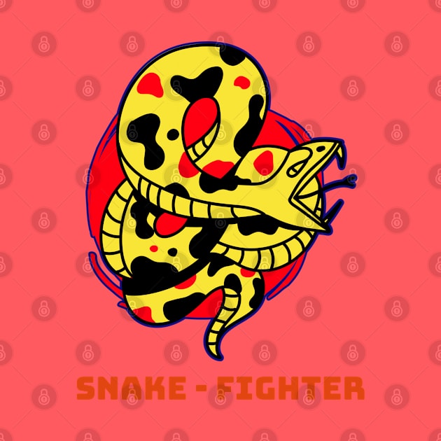 Snake Fighter Martial Arts T-shirts Apparel Mug Notebook Sticker Gift by Eemwal Design