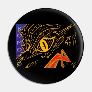 Komodo Dragon (black & gold) Pin