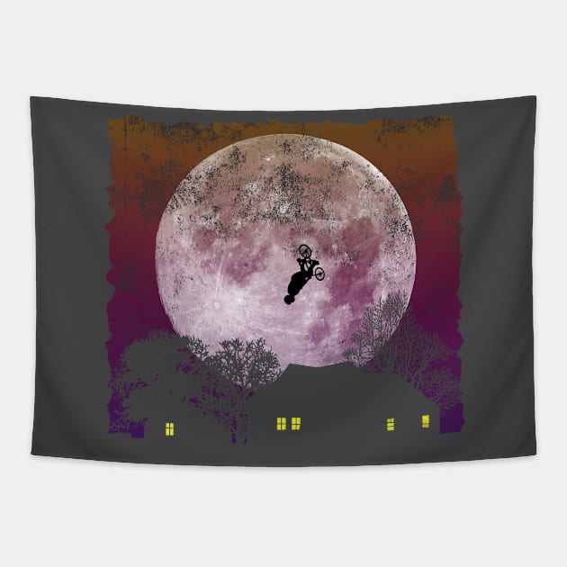 BMX Freestyle - Killing Moon Tapestry by MerlinArt