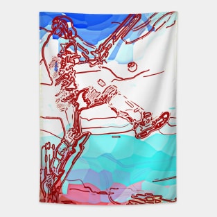 World Cup Cricket Batsman Lines trooper Tapestry