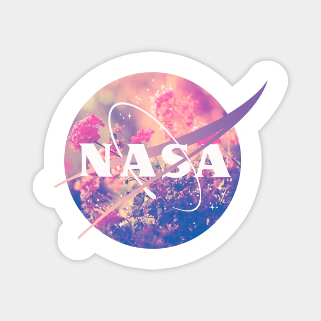 Floral Nasa Magnet by alightedsylph