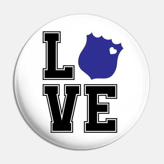 Police Officer Love Policeman Cop Wife Pin by Leafy Threads Co