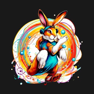 Whimsical Brushstrokes Bunny T-Shirt