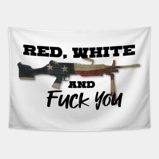 Red White and F You Tapestry