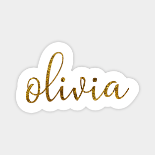 Gold & Pink Olivia Magnet