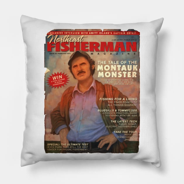 Northeast Fisherman Issue #47 February 1974 Pillow by Ostrander