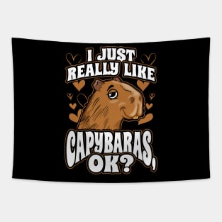 I Just Really Like Capybaras OK Tapestry