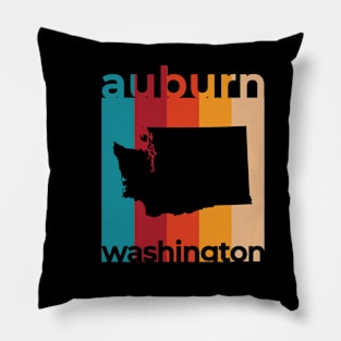 Auburn Washington Retro Pillow