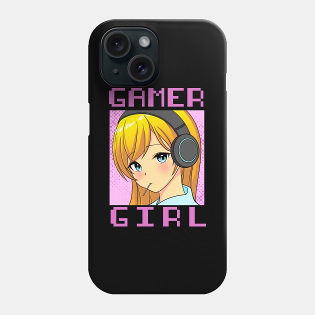 Gamer Girl Anime Cosplay Phone Case by biNutz