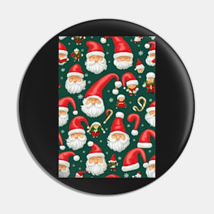 Christmas Seamless Pattern, Santa Claus #3 Pin