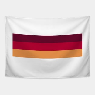 Roma Retro 1980 Maroon Red Gold Bars Tapestry