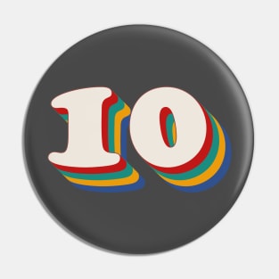 Number 10 Pin