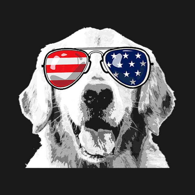 Patriotic Golden Retriever Dog 4th Of July by Macy XenomorphQueen