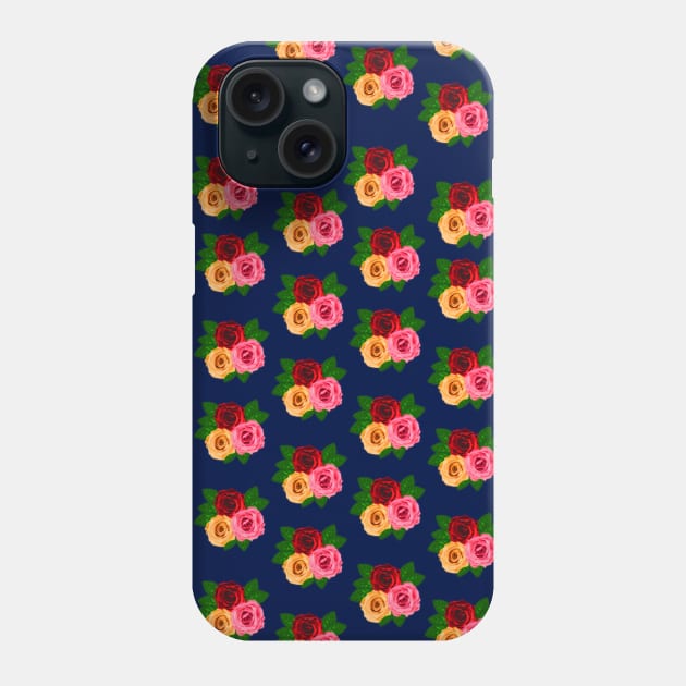 Bouquet of pink yellow and red roses floral pattern Phone Case by galaxieartshop