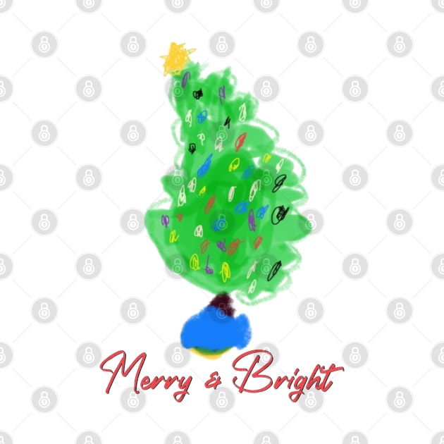 Merry and Bright Christmas Tree by russodesign