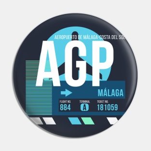 Malaga (AGP) Airport // Sunset Baggage Tag Pin