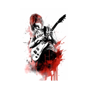 Girl Shredding Guitar T-Shirt