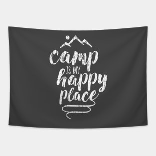 camp is my happy place Tapestry