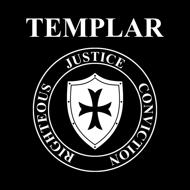 Templar Virtues of the Knights Templar Shield by AgemaApparel