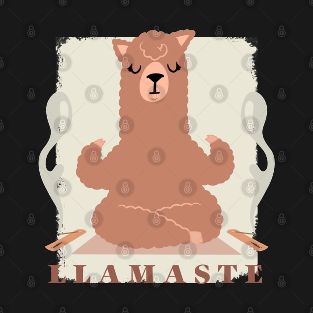 Llamaste Funny namaste Yoga funny Just breath Say Namaste and Pray it works Funny llama by BoogieCreates