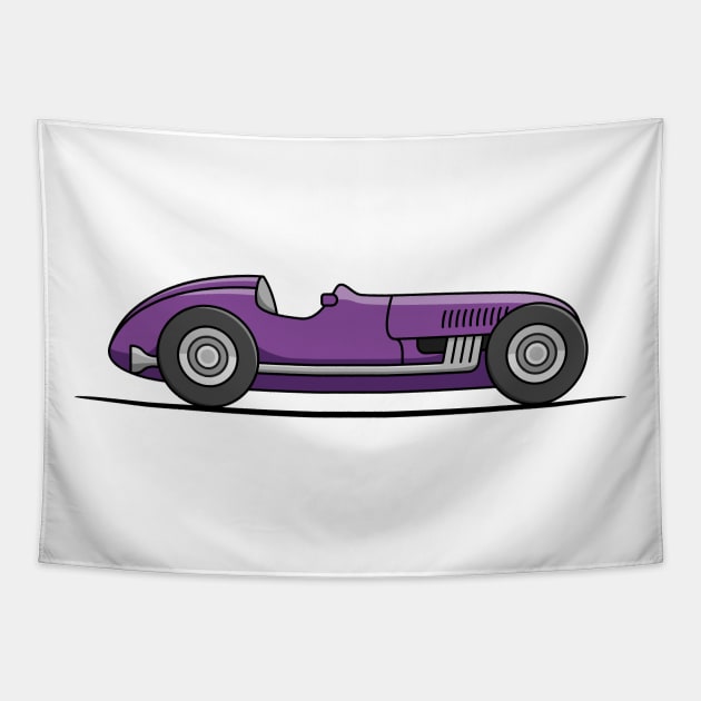 Classic Racing Car - Purple Tapestry by JingleSnitch
