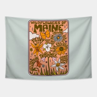 Maine Wildflowers Tapestry