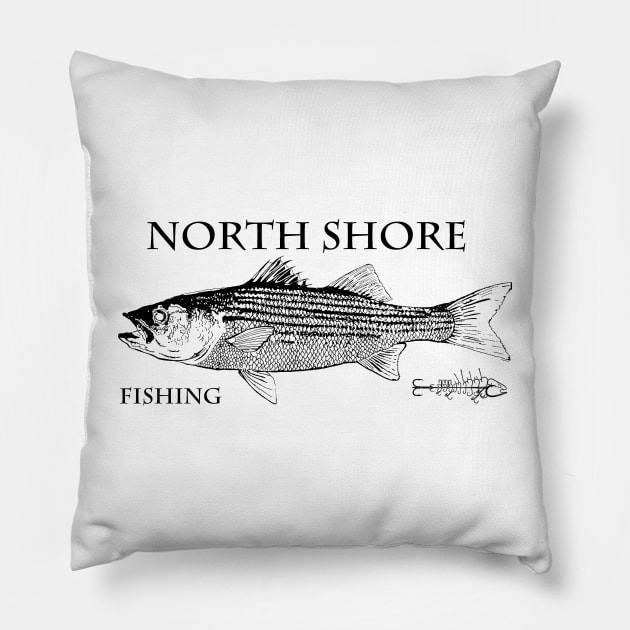 Northshore fishing Pillow by Hook Ink