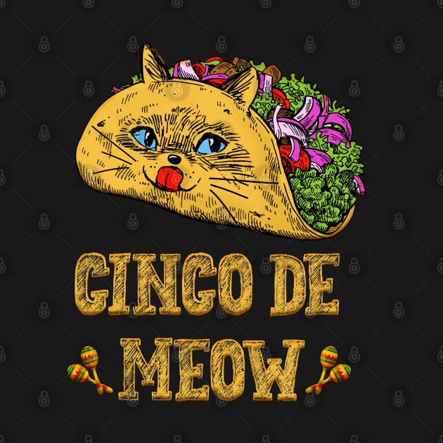 Funny cat tacos cinco de mayo by AssoDesign