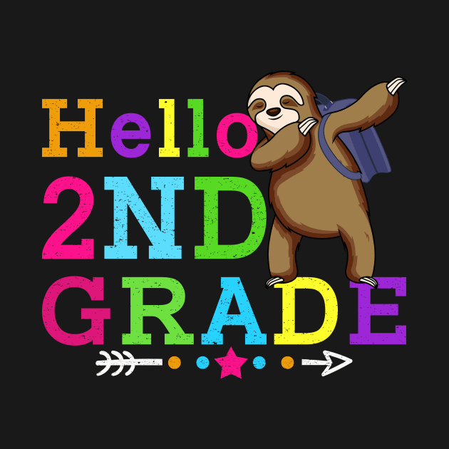 Sloth Hello 2nd Grade Teachers Kids Back to school Gifts by kateeleone97023