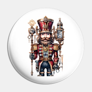 Steampunk Christmas Nutcracker Pin