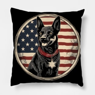 Canaan Dog 4th of July Pillow