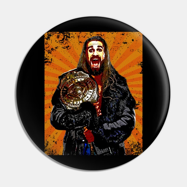 Seth Rollins // Retro Comics Style Pin by Kolovos Comic