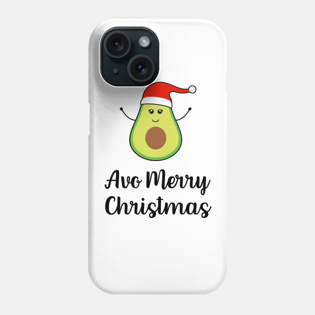 Avocado Merry Christmas, Vegan Chrismas Phone Case by Sapfo