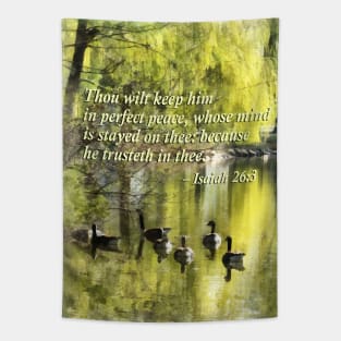 Inspirational - Isaiah 26 3 Thou Wilt Keep Him In Perfect Peace Tapestry