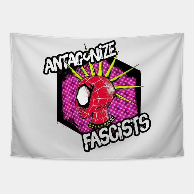 Antagonize Fascists Tapestry by artnessbyjustinbrown