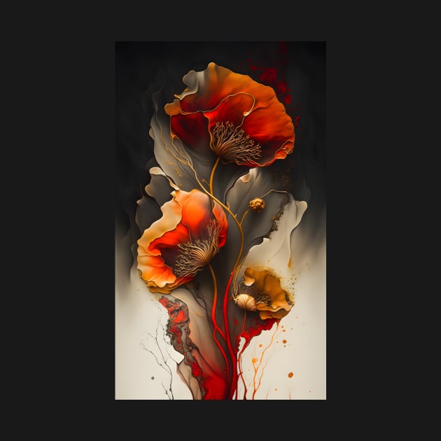 Painted Poppies 03 by Mistywisp